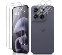 Vanrain Tempered Glass Screen Protector for Motorola Moto G67/G77, Pack of 2 + 2 Tempered Glass and Camera Protection, 9H Hardness Protective Glass, HD Clear, Anti-Scratch, Bubble-Free