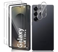 Vanrain Tempered Glass Screen Protector for Samsung Galaxy S26 Ultra, Pack of 2 + 2 Tempered Glass with Positioning Aid and Camera Protection, 9H Hardness Protective Glass HD Clear Anti-Scratch