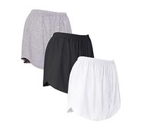 Vanrose Jan 3 Pack Shirts Extender Extra Length Cotton Fake Shirt Trim Mini Skirt Slips 87 S/M, 8789#(black+gray+white), S-M