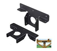 VANROUG 2Pcs Heavy Duty Pergola Corner Brackets Extension 3-Way T Brackets Post Corner for 4x4 (Actual Size:3.5X3.5) Post Bracket Pergola Gazebo Kit (2)