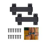 VANROUG 2PCS Security Door Lock Bracket Slide Gate Latch,Heavy Duty Latch Lock with Padlock Hole for Wooden Fences Barn Doors, Interior and Outdoor Door Latch,etc