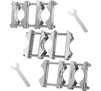 VANROUG 3SET Double Antenna Mast Clamp V Jaw Block, for Mast to Mast Mounting (Mast Extension) Mast Mounting Kit to Balcony Railing