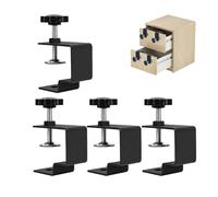 VANROUG 4 Pcs Drawer Front Installation Clamps, C-Clamp Base Stand - Stainless Steel Tiger Clamp for Woodworking Welding Mounting Fixed Repairodworking Repair fixtures
