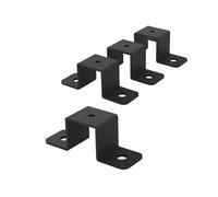 VANROUG 4 Pcs Square Pipe Clamp, U Shaped Connector Bracket, U Shaped Strut Connector, Fence Post Wall Fixing Bracket Suitable for Water Pipes, Balcony Railing, Stairs Railing (1"x1")