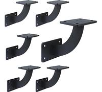 VANROUG 6 Pcs Heavy Duty Handrail Bracket Hand Rail Bracket Wall Mount Support Hardware Brackets for Staircase Stair Railing Brackets
