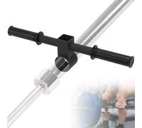VANROUG Straight Grip Landmine T-Bar Row Handle for Olympic Barbell Bar, Landmine Handle T Row Attachment with Rubber Grip Fits 2inch Strength Training Bars