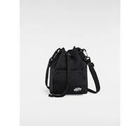 Vans ABD Bucket Bag Black VN000HE7BLK | Convertible Strap, Cinch Closure & Front Zip Pocket
