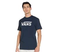 Vans_Apparel Men's Classic Regular Fit Crew Neck Short Sleeve T - Shirt, Blue (Navy/White), Small