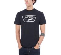 Vans_Apparel Men's Full Patch Regular Fit Crew Neck Short Sleeve T - Shirt, Black (Black/White), Small