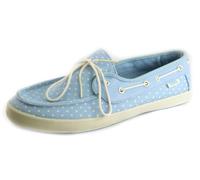 Vans Authentic Chauffeur Ladies Polka Dot Blue White Lace Up Pumps Canvas - Blue - 3 UK