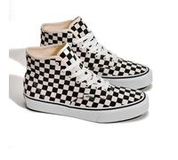 Vans - Authentic Hi 2.0 Checkerboard Shoes, Man, Black, Size: 10