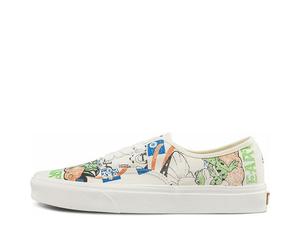 Vans Authentic Low Tops Casual Skateboarding Shoes Multi-Color Funny Printing Unisex 'White Black Blue' VN0A5KRDARG 5