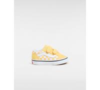 Vans Baby Old Skool Hook And Loop Sneakers - Yellow Leather - Size UK 8.5 Infant