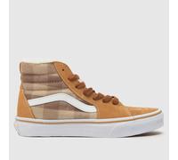 Vans Beige & Brown Sk8-Hi Junior Trainers UK 11 (EU 28)
