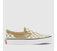 Vans Beige Multi Classic Slip-On Junior Trainers UK 10 (EU 27)