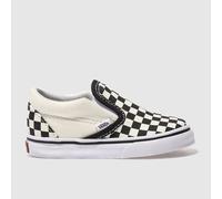 Vans black & cream classic slip-on Toddler Trainers UK 9 (EU 26)