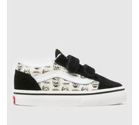 Vans Black & White Old Skool V Boys Toddler Trainers UK 8 (EU 25)