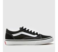 Vans Black & White Old Skool Youth Trainers UK 5 (EU 38)