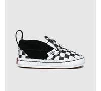 Vans Black & White Slip-On V Crib Baby Trainers UK 0.5 (EU 16)