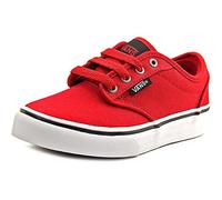 Vans Childrens Unisex Atwood Low Top Lace-Up Red Canvas Kids Plimsolls KI514A - Size UK 12.5 Kids