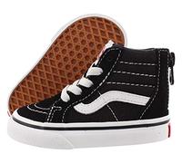 Vans Unisex Sk8-hi Zip (Infant/Toddler) Sneaker, Black/White, 6 UK