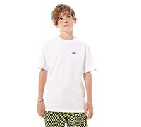 Vans Boy's Left Chest Tee Boys Regular Fit Round Collar Short Sleeve T - Shirt, White (White White), Medium (Manufacturer Size: M)