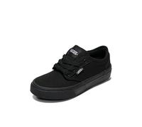 Vans Childrens Unisex Atwood Low Top Lace-Up Black Canvas Kids Plimsolls KI5186 - Size UK 12.5 Kids