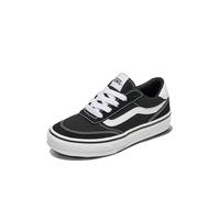Vans YT Brooklyn LS Black Trainers, Canvas Suede, Signature Waffle Sole 8.5