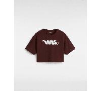 Vans - Busted Type Crew Crop T-Shirt, Woman, Brown, Size: L