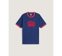 Vans - CENTER CHEST RINGER T-Shirt, Man, Blue, Size: S