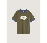 Vans - CENTER CHEST RINGER T-Shirt, Man, Green, Size: XS