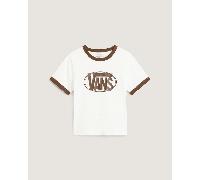 Vans - Center Chest Ringer T-Shirt, Woman, White, Size: XXL