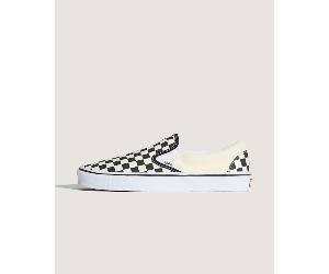 Vans - Checkerboard Classic Slip-On Shoes, Man, Black, Size: 9.5