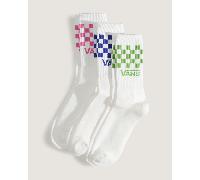 Vans - Classic Check Crew Socks (3 Pairs), Man, Pink, Size: L (8.5-12 )