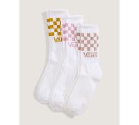 Vans - Classic Check Crew Socks (3 Pairs), Man, Pink, Size: S (2.5-5 )