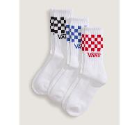 Vans - Classic Check Crew Socks (3 pairs), Man, White, Size: M (5.5-8 )