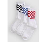 Vans - Classic Check Crew Socks (3 pairs), Man, White, Size: M (5.5-8 )