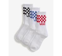 Vans - Classic Check Crew Socks (3 pairs), Man, White, Size: L (13-16 )