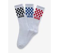 Vans Classic Check Socks White Black Blue Red (3 Pairs) - 38.5/40.5