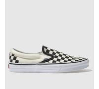 Vans Classic, Unisex-Adults' Slip-On Shoes, Black And White Checker/White, 11 UK