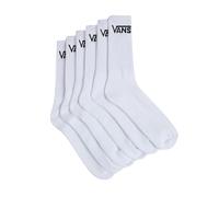 Vans Classic Crew 6 Pack Socks - White