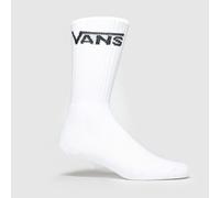 Vans Classic Crew Socks 3 Pack in White & Black, Logo Print, Size: 8.5-12 UK 8.5-12