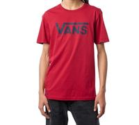 Vans Classic Drop V SS Crew Tee-B, Cardinal and Navy, S