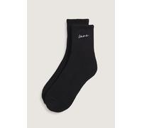 Vans - Classic Script Half Crew Black - Socks - black - M - 67% Cotton, 27% Polyester, 3% Polyamide, 3% Elastane M