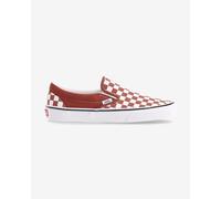 Vans Classic Slip-On Checkerboard Shoes Red White - 40.5