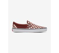 Vans Classic Slip-On Checkerboard Shoes Red White - 44