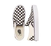 Vans Classic Platform Womens Slip On Shoes - Black Cream Checker UK 5