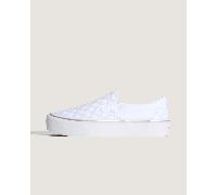 Vans - Classic Slip-On Platform Checkerboard Shoes, Man, Grey, Size: 3.5