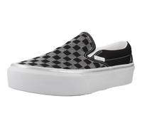 Vans Classic Slip On Platform Sneakers, Metallic Checkrbrd Black, 6 Women/4.5 Men
