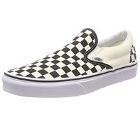 Vans Classic, Unisex-Adults' Slip-On Shoes, Black And White Checker/White, 8.5 UK